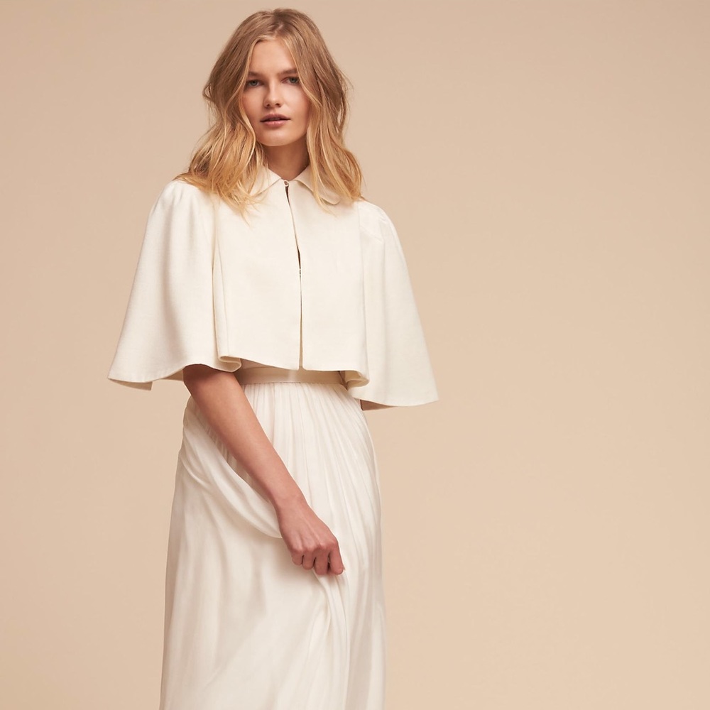 BHLDN bridal cape